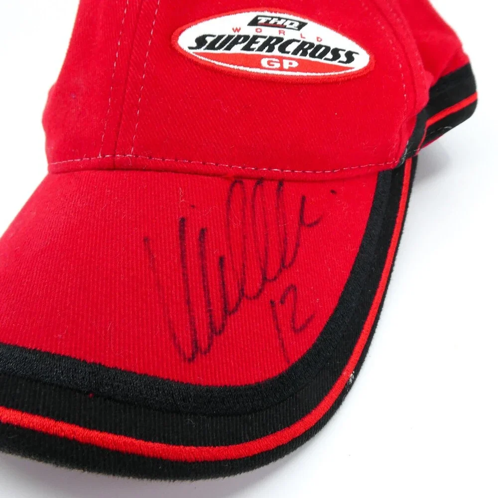 Dirt Bike Hat Mens Adjustable Red Strap‎ Baseball Cap Supercross GP THQ World